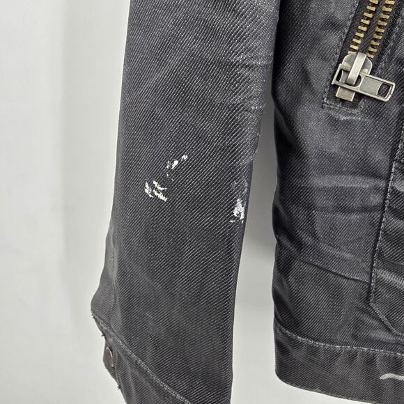 Projek Raw Mens S Black coated Denim Jacket - Picture 7 of 7